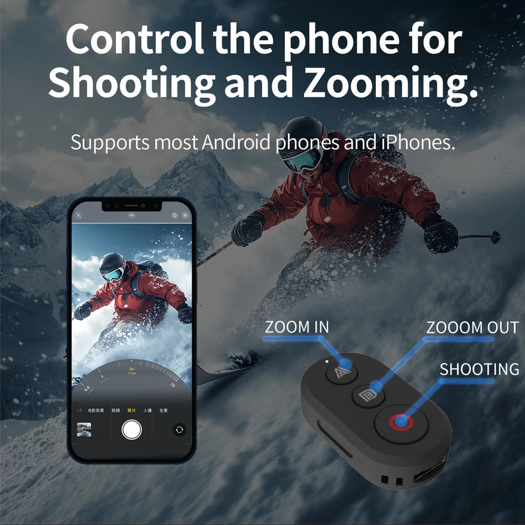 Suitable for DJI Action6  5 Pro/4  Osmo 360 sports camera Bluetooth remote control DJI camera Bluetooth selfie stick accessories