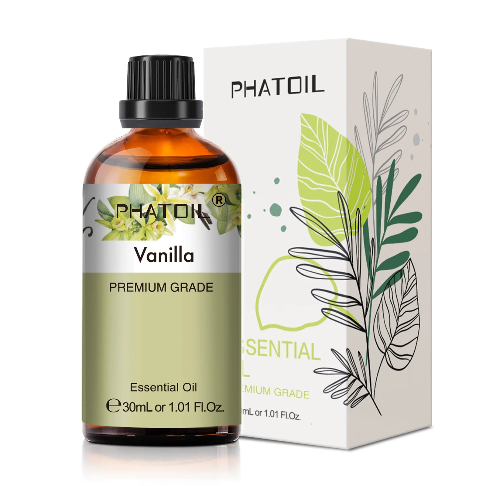 PHATOIL 1PCS Aromatherapy Essential Oil 30ml Lemon Eucalyptus Lavender Bergamot Jasmine Juniper Rose Vanilla Aroma Essential Oil