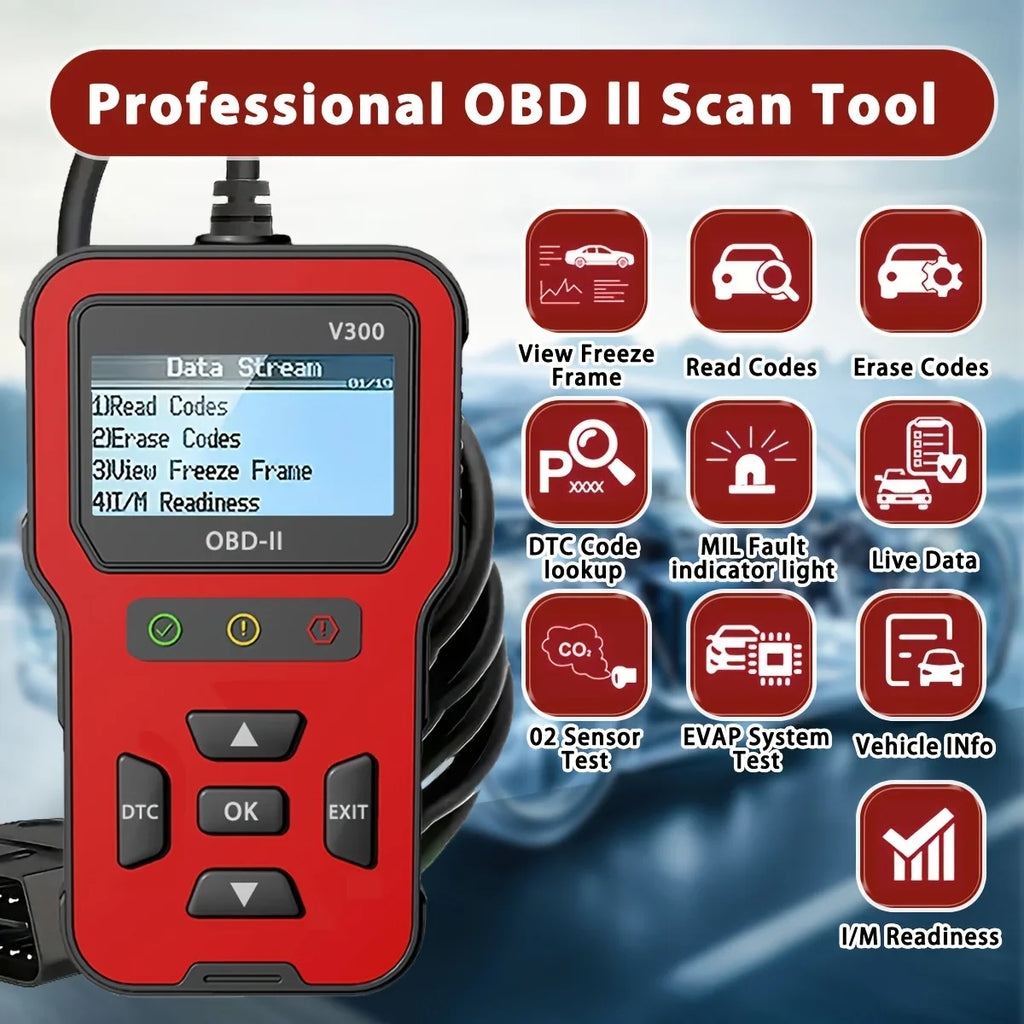 2025 Newest Model OBD2 Scanner Diagnostic Tool - Complete Fault Code Reader, Clear Error Codes, Data Stream, I/M Readiness