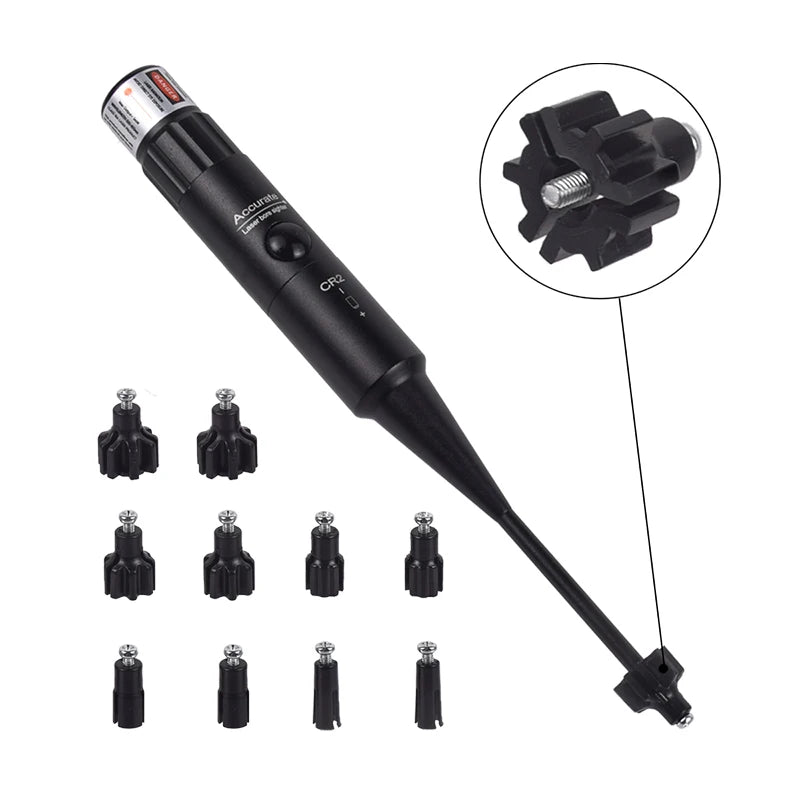 Green Red Dot Laser Bore Sighter Calibration Kit 9 Adapters.17 to .78 Caliber Laser Collimator Rifle Glock Laser Sight charger