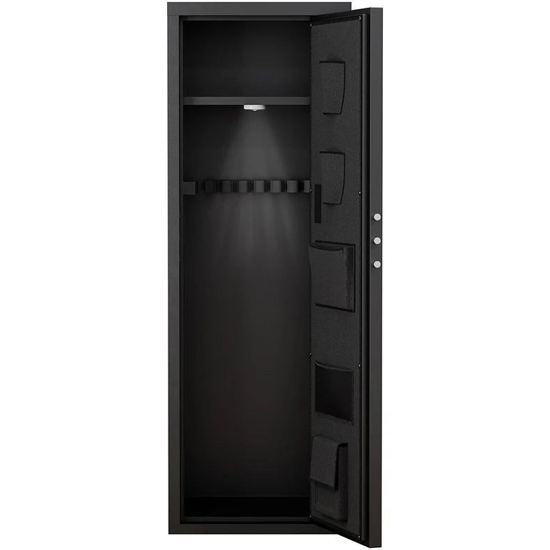 Large Size 5-8 Gun Gun Cabinet with Electronic Password Keypad Lock,Unassembled Metal Rifle Gun Security Cabinet Safe Locker
