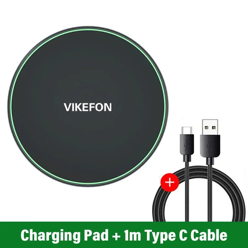 New Wireless Charger For iPhone 16 15 14 13 Pro Max Induction Fast Charging Pad Dock Station For Samsung S23 S22 Xiaomi Huawei