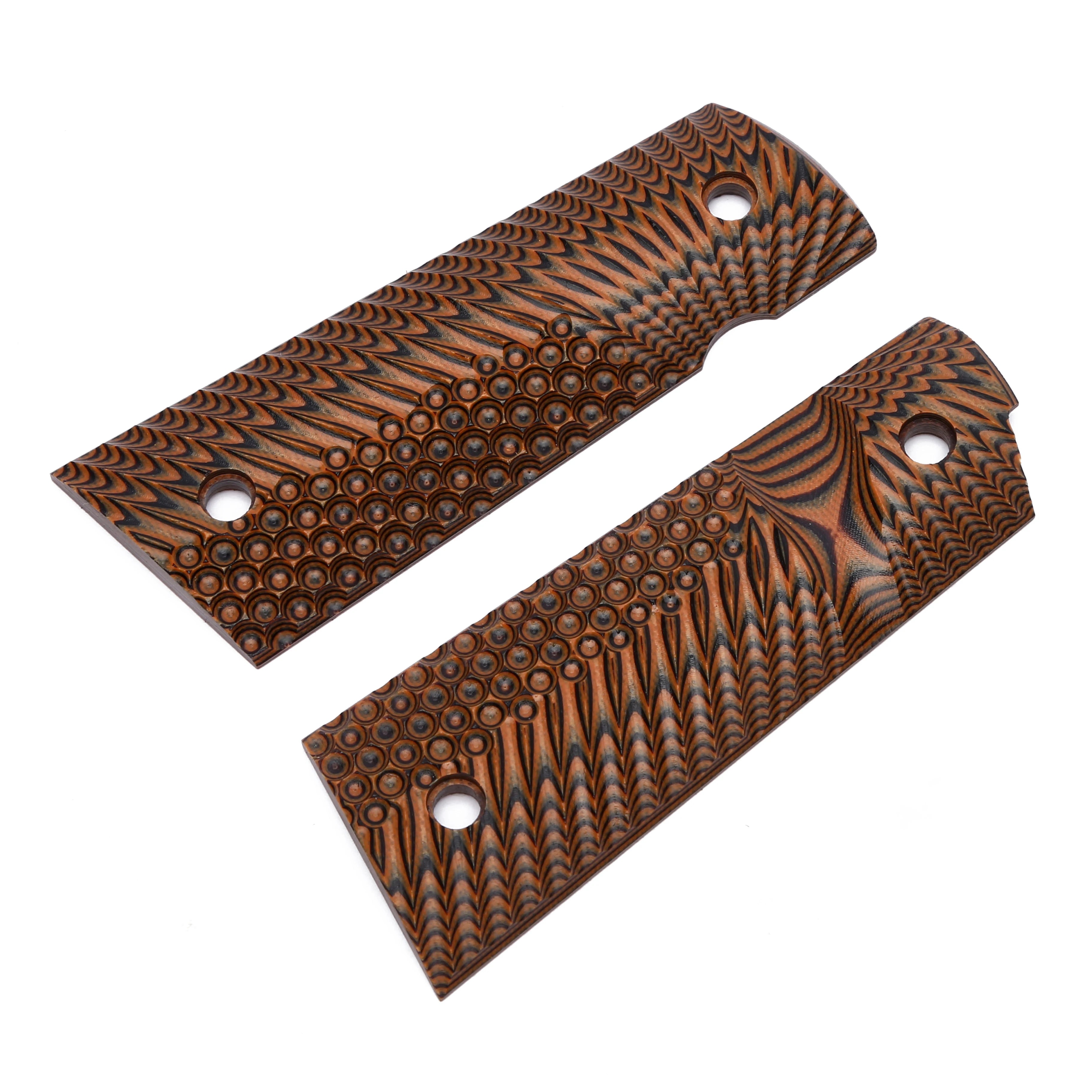 Guuun G10 Grips for Full Size 1911 Magwell Grip OPS Eagle Wing Texture Free screw set included