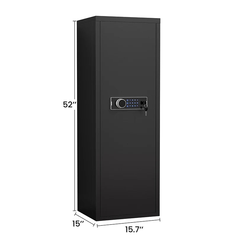 Large Size 5-8 Gun Gun Cabinet with Electronic Password Keypad Lock,Unassembled Metal Rifle Gun Security Cabinet Safe Locker