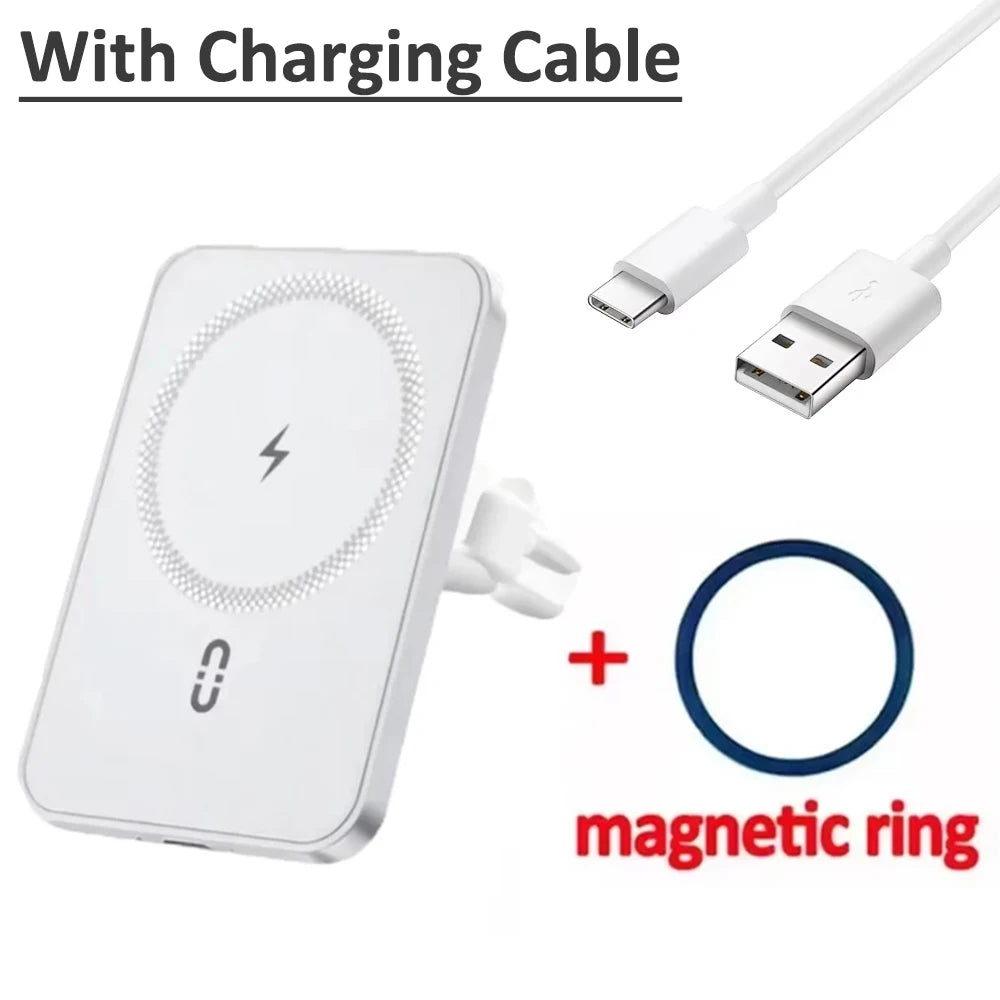 30W Car Air Vent Magnetic GPS Phone Holder Stand Wireless Charger For Magsafe iPhone 16 15 14 13 12 Pro Max Cell Fast Charging