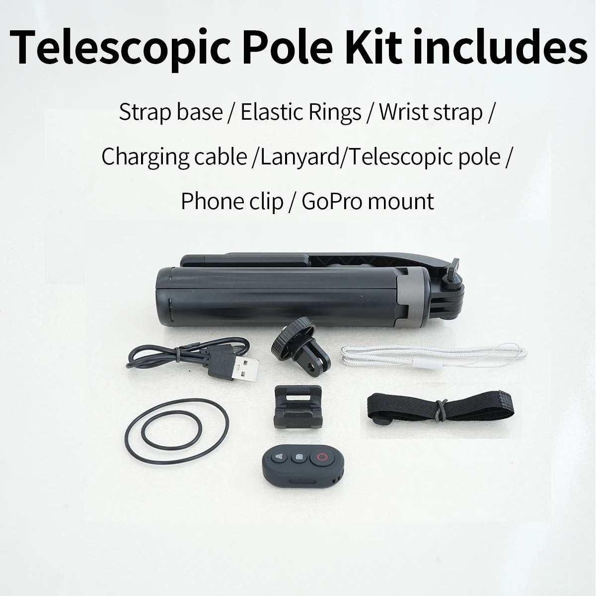 Suitable for DJI Action6  5 Pro/4  Osmo 360 sports camera Bluetooth remote control DJI camera Bluetooth selfie stick accessories