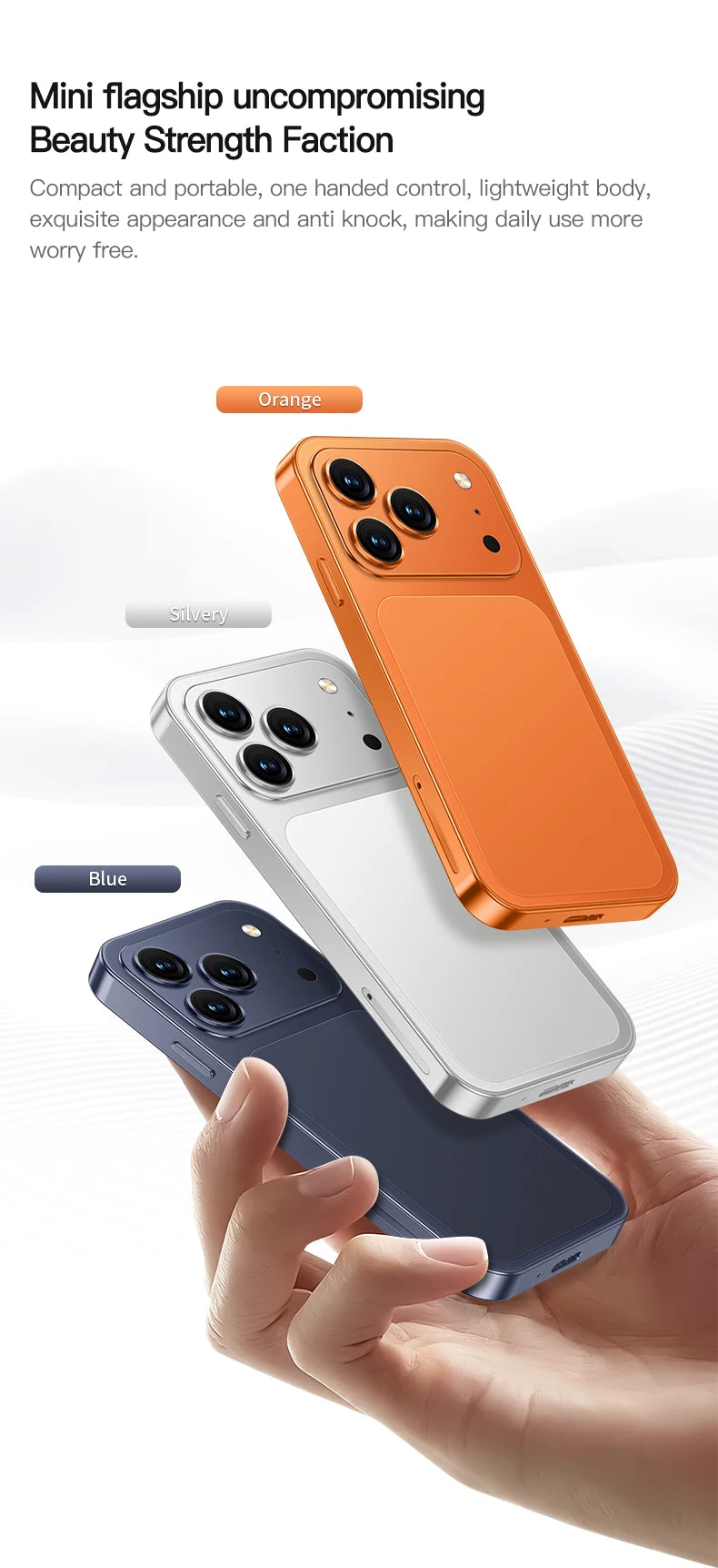 2026 new ONEMYTH Orange A18 Pro, 4.0 inches, Android 12.0 system, 2000mAh battery, 4G network dual SIM cards, mini smartphone