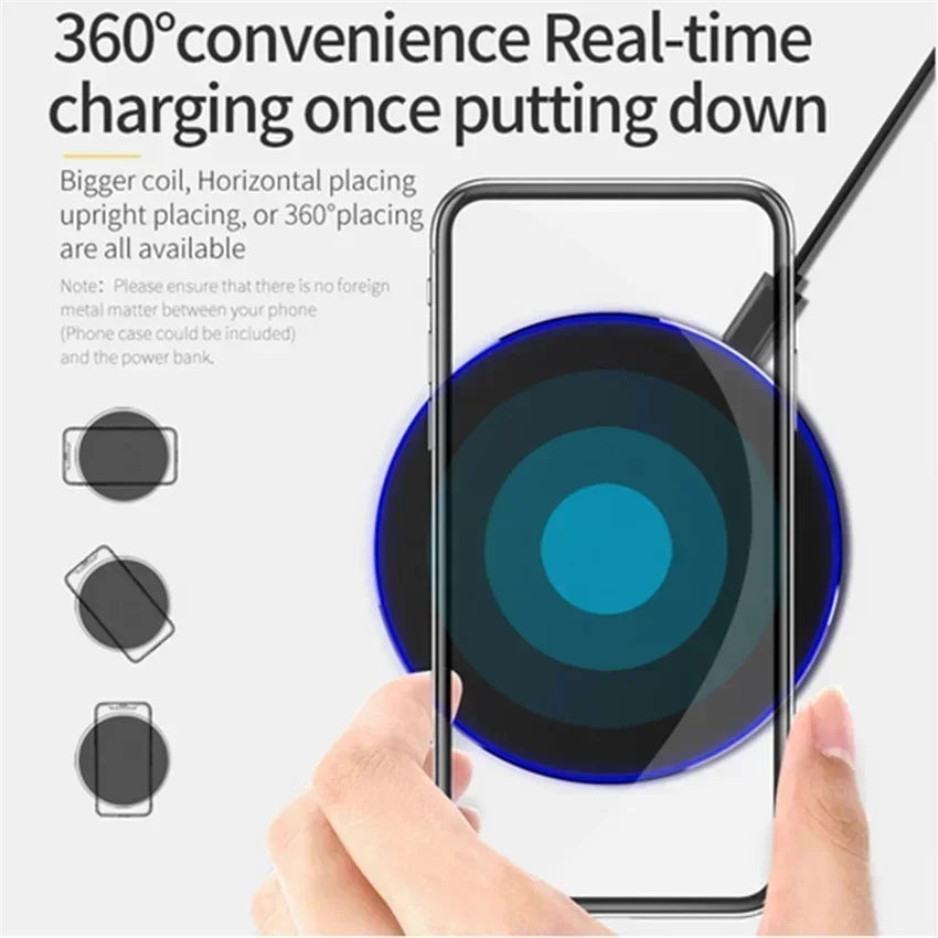 New Wireless Charger For iPhone 16 15 14 13 Pro Max Induction Fast Charging Pad Dock Station For Samsung S23 S22 Xiaomi Huawei