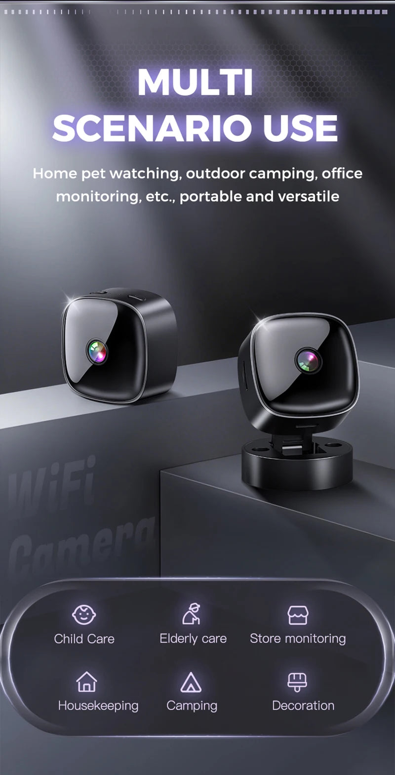 4K HD Mini Camera Wifi 2.4G Camera Wireless Security Protection Remote Monitor Camcorders Home Phone Connectivity Smart Device