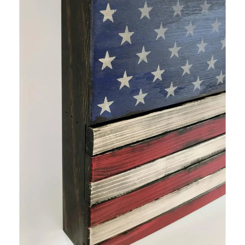 Large American Flag Gun Cover with 2 Hidden Compartments, Red, White, Blue
