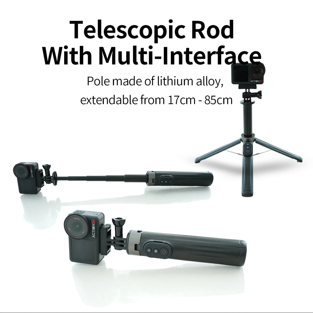Suitable for DJI Action6  5 Pro/4  Osmo 360 sports camera Bluetooth remote control DJI camera Bluetooth selfie stick accessories