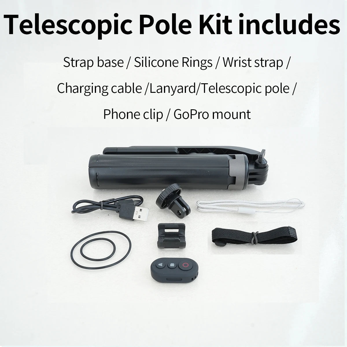 Suitable for DJI Action6  5 Pro/4  Osmo 360 sports camera Bluetooth remote control DJI camera Bluetooth selfie stick accessories