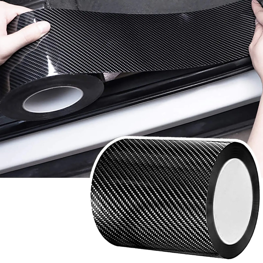 1-10m Nano Carbon Fiber Car 3D Tape Sticker Door Mirror Paste Protector Strip DIY Protection Protective Film Waterproof Adhesive