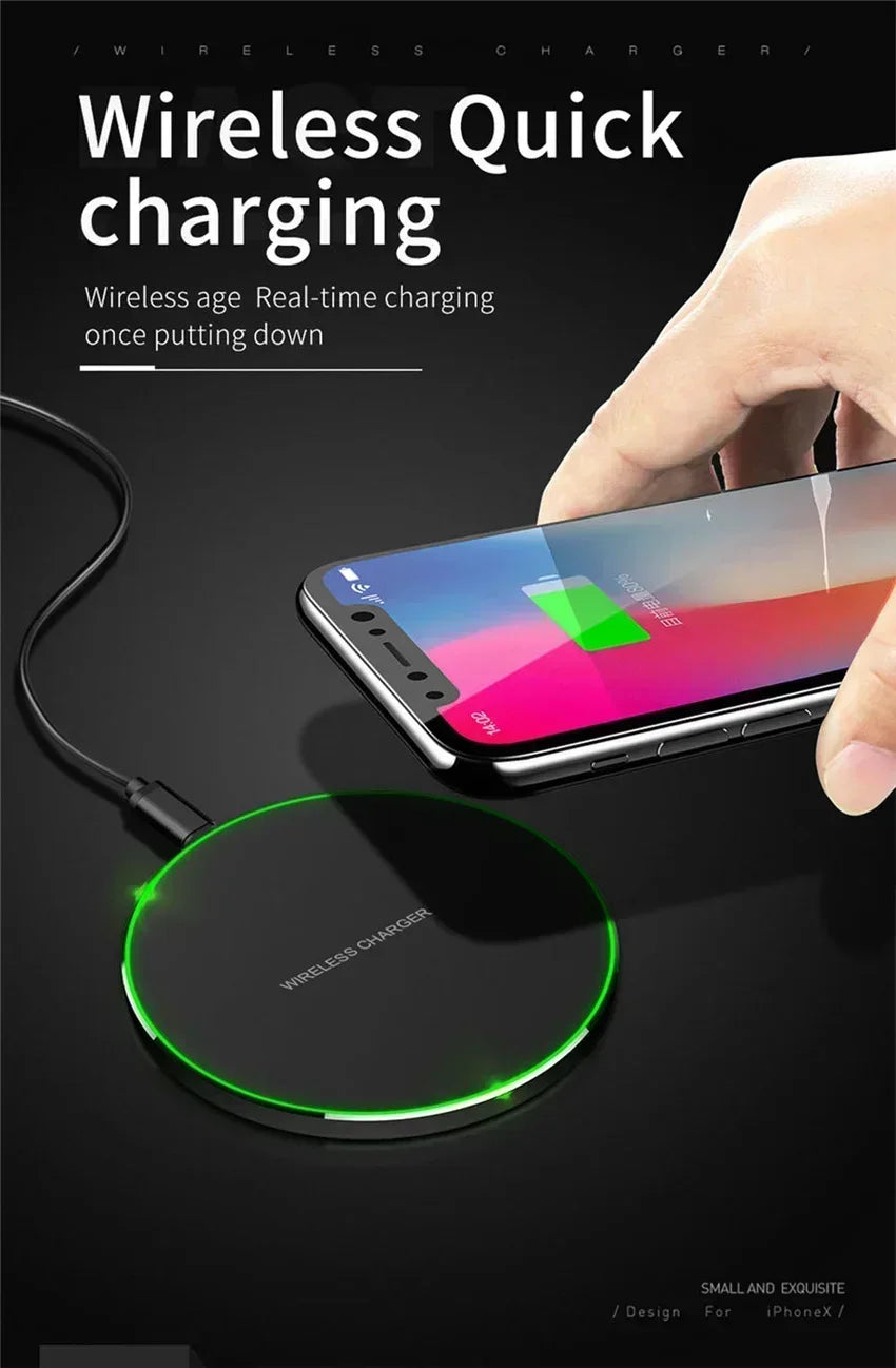 New Wireless Charger For iPhone 16 15 14 13 Pro Max Induction Fast Charging Pad Dock Station For Samsung S23 S22 Xiaomi Huawei