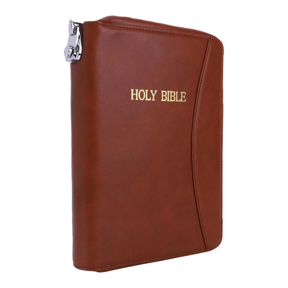 Lockable Soft Pistols Case Holy Bible Leather Gun Bags Concealed Carry Gun Pouch for 9mm Glocks42 43 Guns Storage
