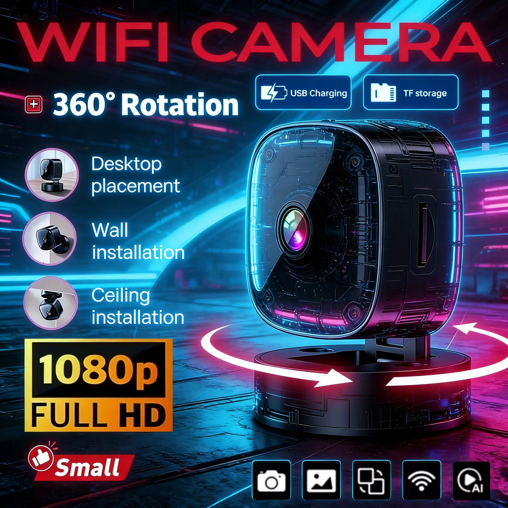 4K HD Mini Camera Wifi 2.4G Camera Wireless Security Protection Remote Monitor Camcorders Home Phone Connectivity Smart Device