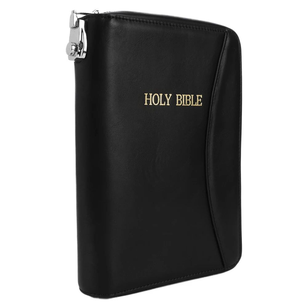 Lockable Soft Pistols Case Holy Bible Leather Gun Bags Concealed Carry Gun Pouch for 9mm Glocks42 43 Guns Storage