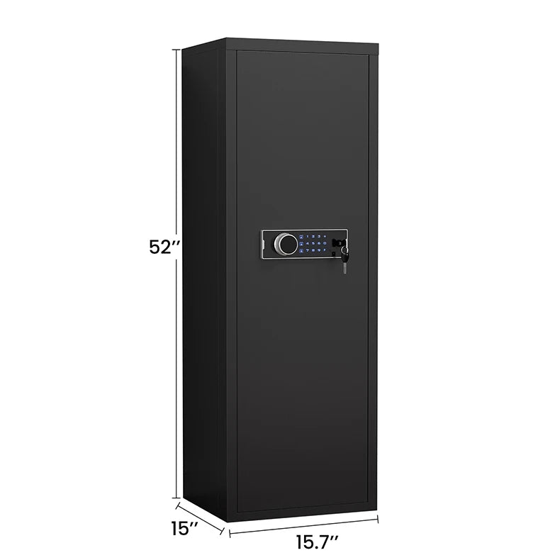 Large Size 5-8 Gun Gun Cabinet with Electronic Password Keypad Lock,Unassembled Metal Rifle Gun Security Cabinet Safe Locker
