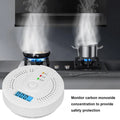 Digital Carbon Monoxide Detector with LED Indicator Battery Powered Warning Alarm Sensor Portable CO Detector for Home Warehouse