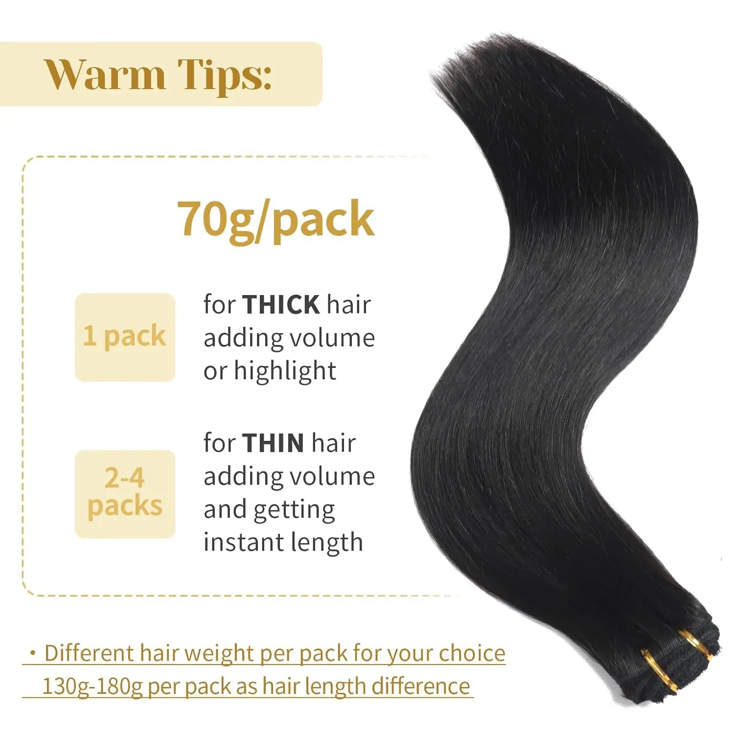 Brazilian Virgin Straight Full Head Clip-In Human Hair Extensions Natural Looking for Women Clip-On Hair Piece
