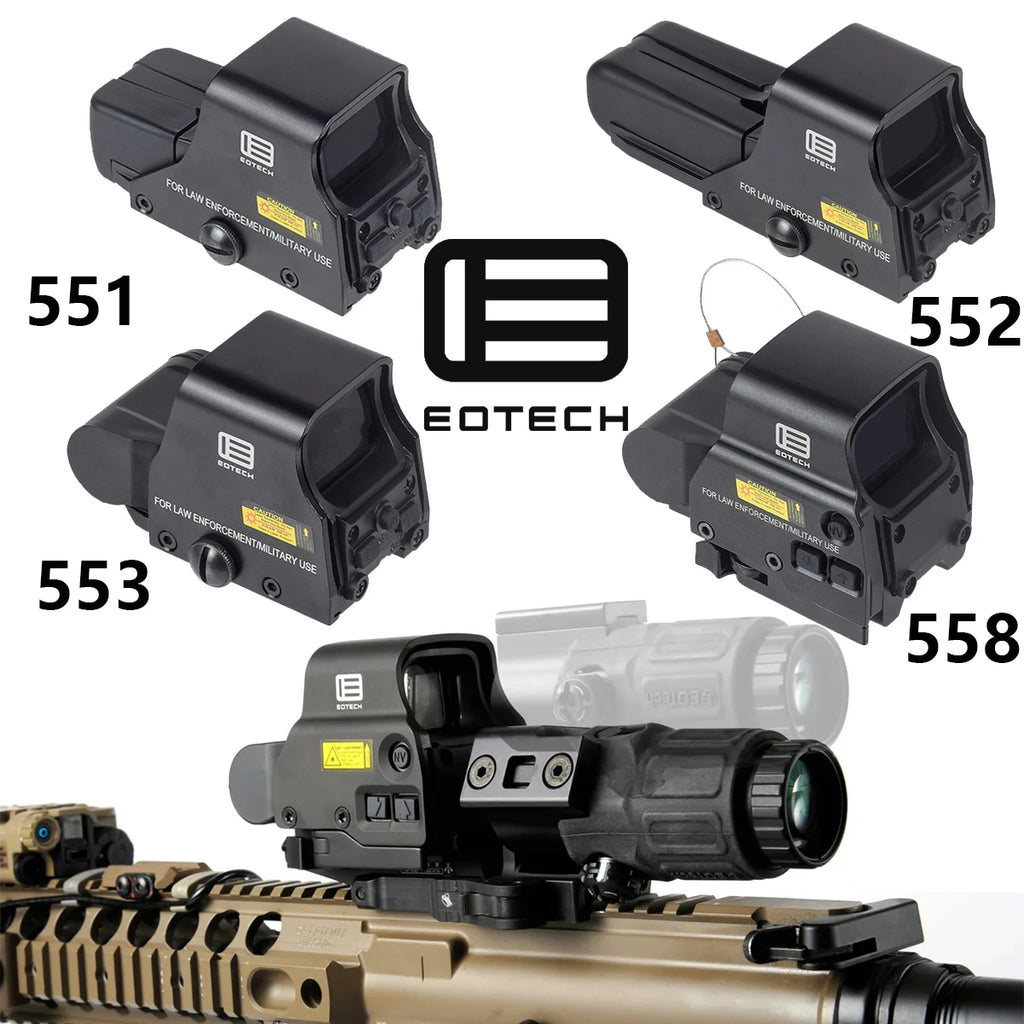 Eotech 551 552 553 558 Holographic Sight Red Green Dot Sight Riflescopes Hunting Reflex Airsoft Riflescope Collimator 20mm Rail