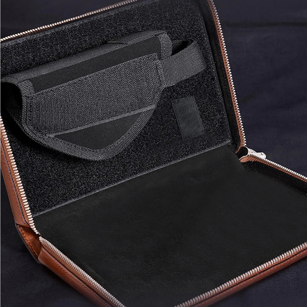 Lockable Soft Pistols Case Holy Bible Leather Gun Bags Concealed Carry Gun Pouch for 9mm Glocks42 43 Guns Storage