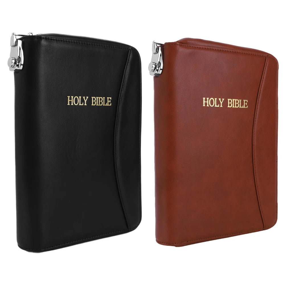 Lockable Soft Pistols Case Holy Bible Leather Gun Bags Concealed Carry Gun Pouch for 9mm Glocks42 43 Guns Storage
