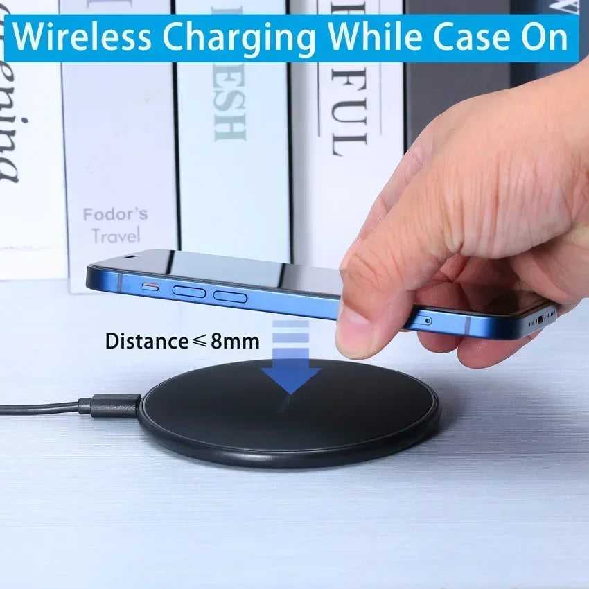 New Wireless Charger For iPhone 16 15 14 13 Pro Max Induction Fast Charging Pad Dock Station For Samsung S23 S22 Xiaomi Huawei