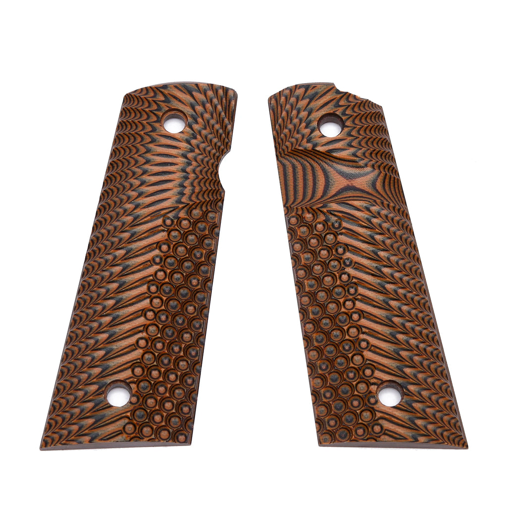 Guuun G10 Grips for Full Size 1911 Magwell Grip OPS Eagle Wing Texture Free screw set included