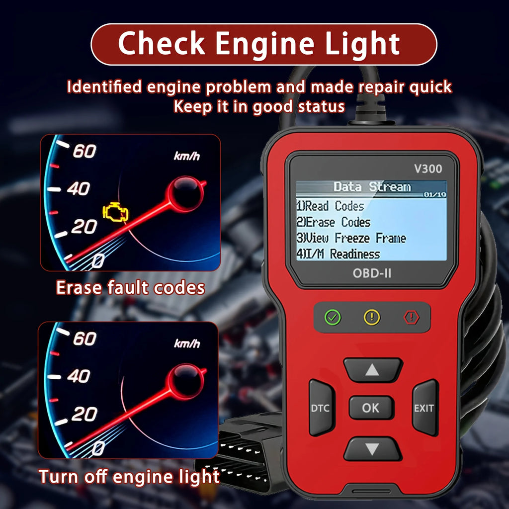 2025 Newest Model OBD2 Scanner Diagnostic Tool - Complete Fault Code Reader, Clear Error Codes, Data Stream, I/M Readiness