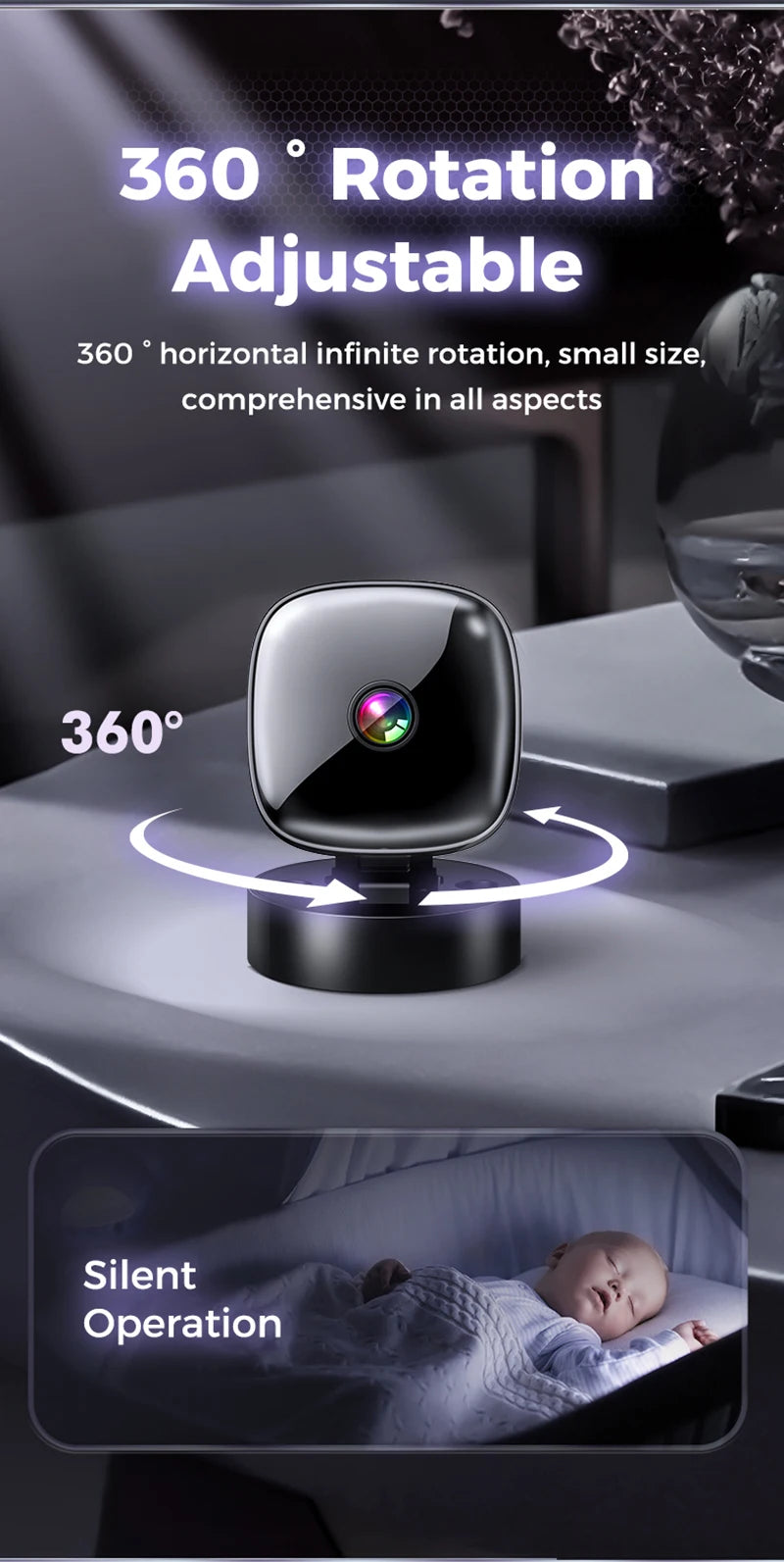4K HD Mini Camera Wifi 2.4G Camera Wireless Security Protection Remote Monitor Camcorders Home Phone Connectivity Smart Device