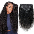 Seamless 3c 4a Afro Kinky Curly Clip in Human Hair Extensions Remy Brazilian Curly Clip Ins On Hair Bundles For Black Women