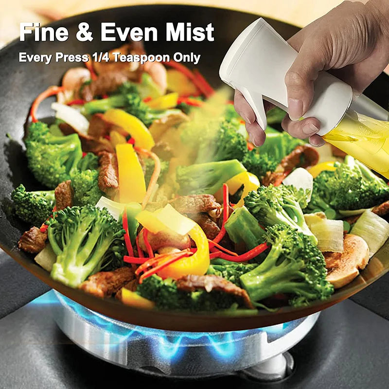 200/300/500ml Oil Spray Bottle BBQ Cooking Olive Oil Sprayer Plastic Baking Oil Spray Empty Bottle Vinegar Bottle Or  Oil brush