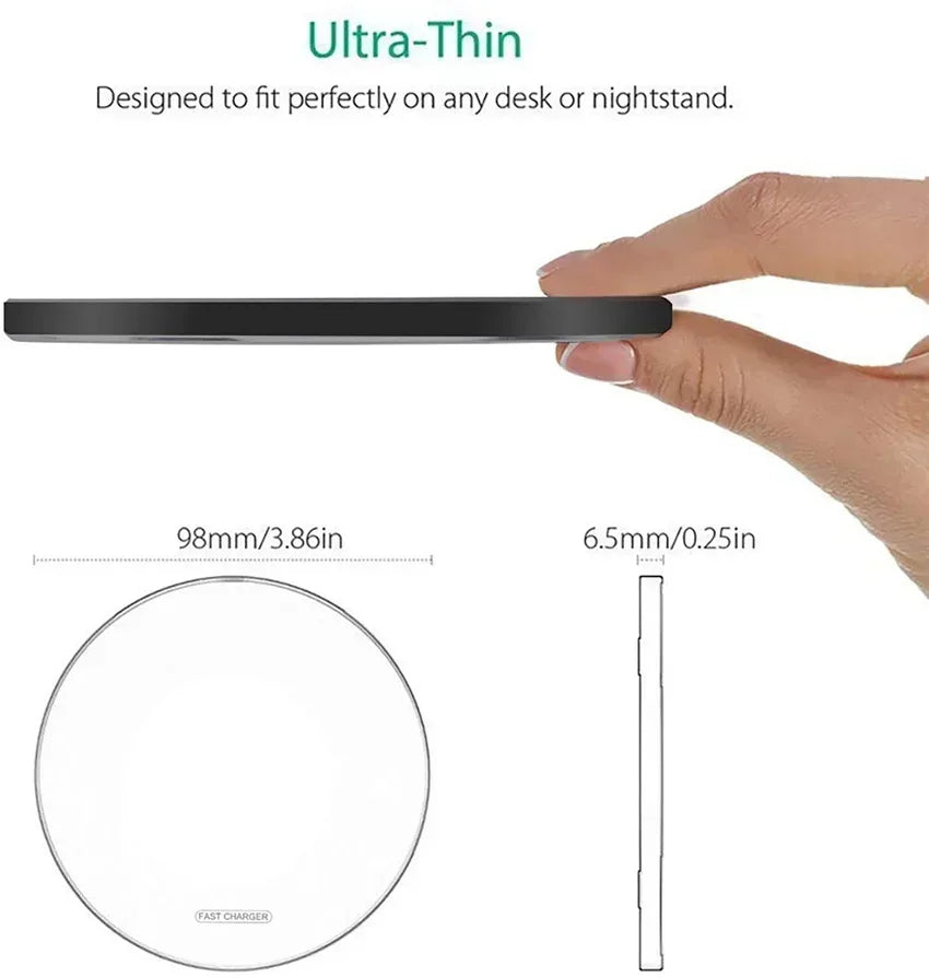 New Wireless Charger For iPhone 16 15 14 13 Pro Max Induction Fast Charging Pad Dock Station For Samsung S23 S22 Xiaomi Huawei