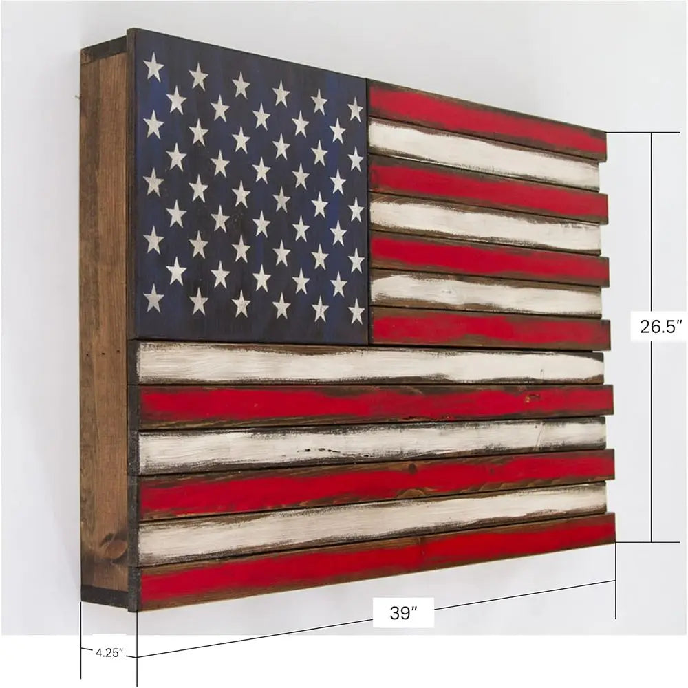 Large American Flag Gun Cover with 2 Hidden Compartments, Red, White, Blue